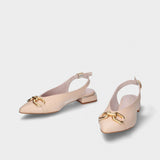 Beige Sling Back Sandals