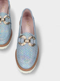 Blue Leather Loafer