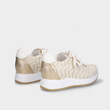 Beige-Gold  Wedge Sneaker