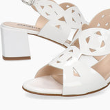 Laser Cut Heeled Sandals