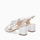Laser Cut Heeled Sandals