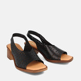 Memory Foam Black and White Sandals