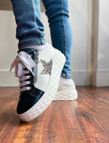 Navy-White Leather Sneaker