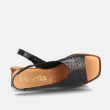 Memory Foam Black and White Sandals