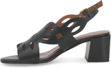 Laser Cut Heeled Sandals