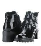 Patent Leather Water Proof Ankle Boots