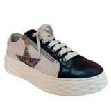 Navy-White Leather Sneaker