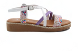 Multicolored Polka Dot Sandals