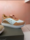 Platform Pink Leather Sneakers