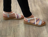Multicolored Polka Dot Sandals