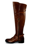Piranha Over the Knee Leather Boot - Tiramisu Shoes