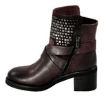 Piranha Bordeaux Leather Ankle Boot - Tiramisu Shoes