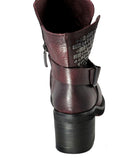 Piranha Bordeaux Leather Ankle Boot - Tiramisu Shoes