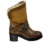 Piranha Shearling Ankle Boot - Tiramisu Shoes