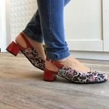 Multicolour leather slingbacks - Tiramisu Shoes