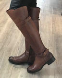 Piranha Over the Knee Leather Boot - Tiramisu Shoes