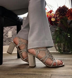 Laser Cut Strappy Sandal - Tiramisu Shoes
