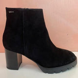 Black Suede Platform Ankle Boots