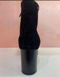 Black Suede Platform Ankle Boots