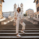 Flat Leather Sneakers