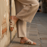 Flat Slip On in Leather - Tiramisu Shoes