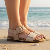 Aetrex Flat Sandals - Tiramisu Shoes