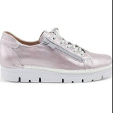 Blush Pink Leather Sneakers