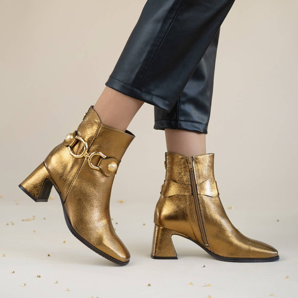 Gold Ankle Boots