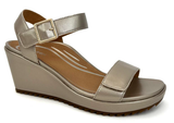 Platinum Wedge Sandals - Tiramisu Shoes