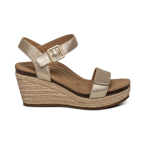 Champagne Wedge Arch Support Sandals