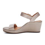 Platinum Wedge Sandals - Tiramisu Shoes