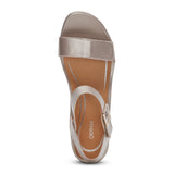 Platinum Wedge Sandals - Tiramisu Shoes