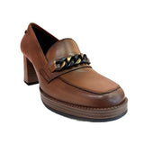 Brown Heeled Loafer