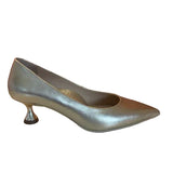 Gold Button Heel - Tiramisu Shoes