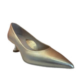 Gold Button Heel - Tiramisu Shoes