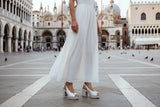 White Platform Sandals - Tiramisu Shoes