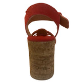 Red Cork Platform Sandals - Tiramisu Shoes