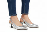 Silver Slingback - Tiramisu Shoes