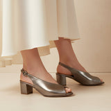 Elegant Block Heel Sandals - Tiramisu Shoes