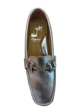 Tiramisu Metallic Silver Loafers