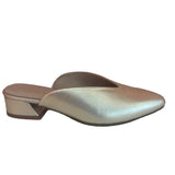 Navy and Gold Dressy Mules - Tiramisu Shoes