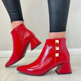 Red Ankle Boots