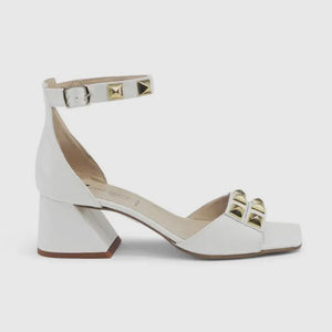 White Studs Sandals