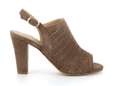 Taupe Suede Sandals - Tiramisu Shoes