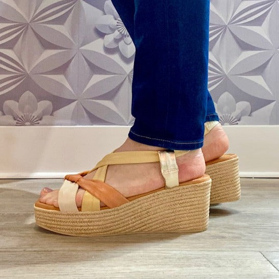 Multicolor Wedge Sandals