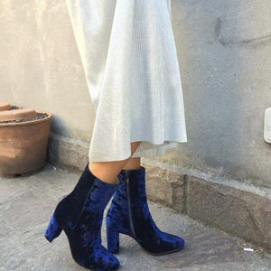 L'Arianna Velvet Boot - Tiramisu Shoes